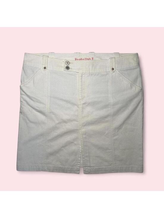 American Eagle Outfitters Dresses & Skirts - American Eagle Y2K White Denim Skirt Size 12